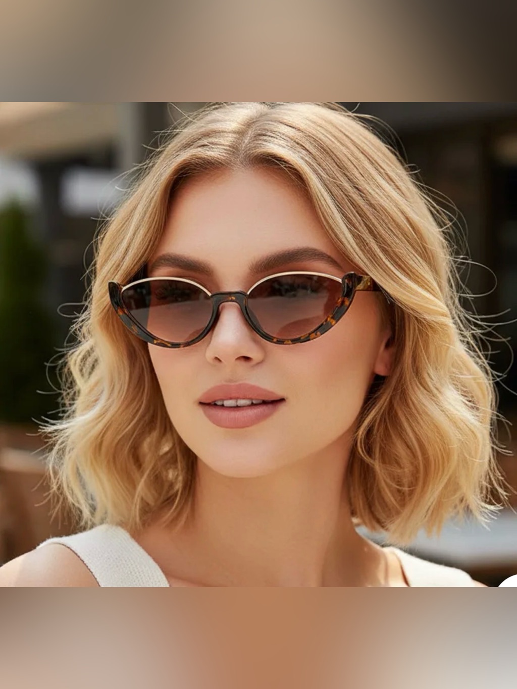 Tortoiseshell Cat-Eye Sunglasses - Brown